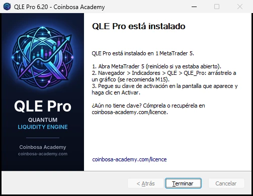 Última página del instalador