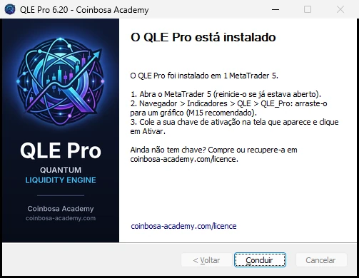 Última página do instalador